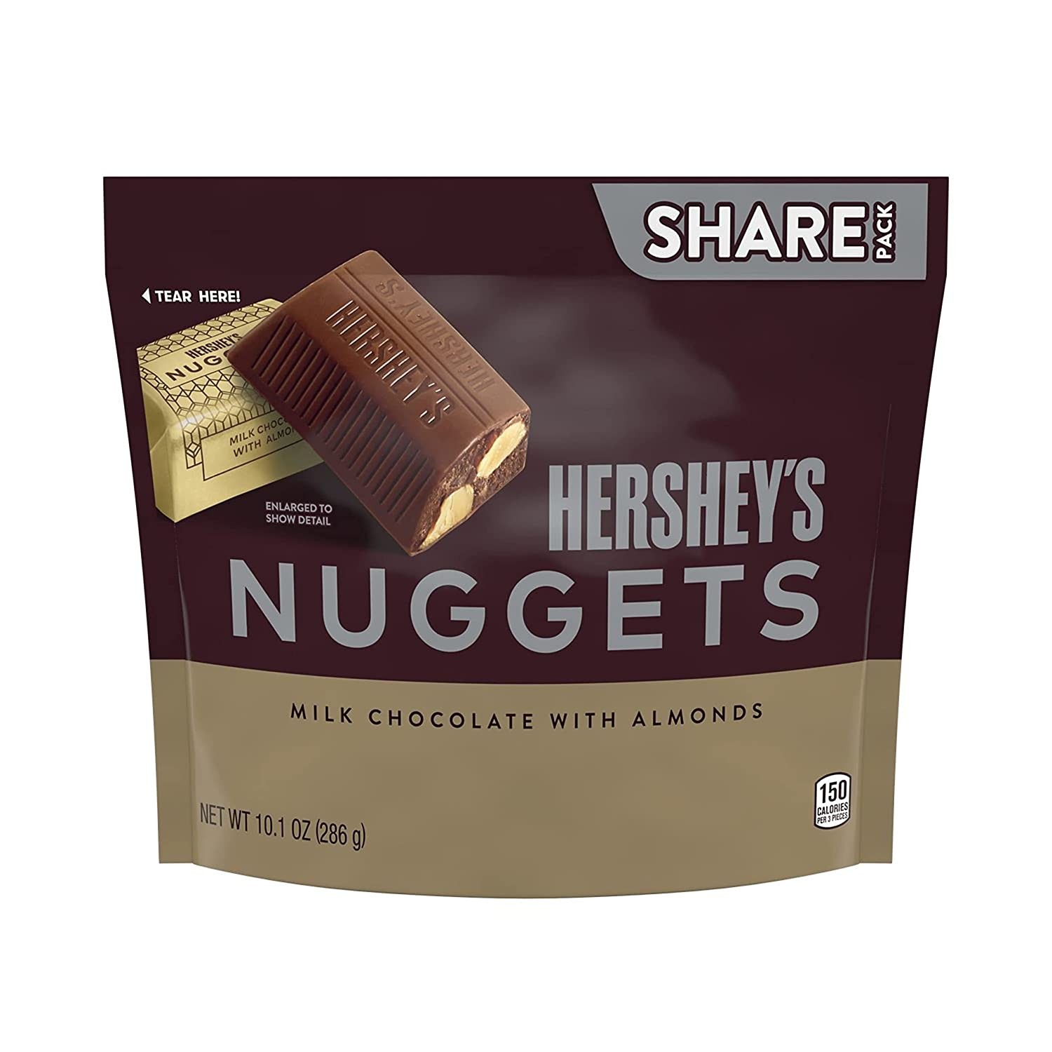 HERSHYS NUGGETS MILKANDALMONDS 286G