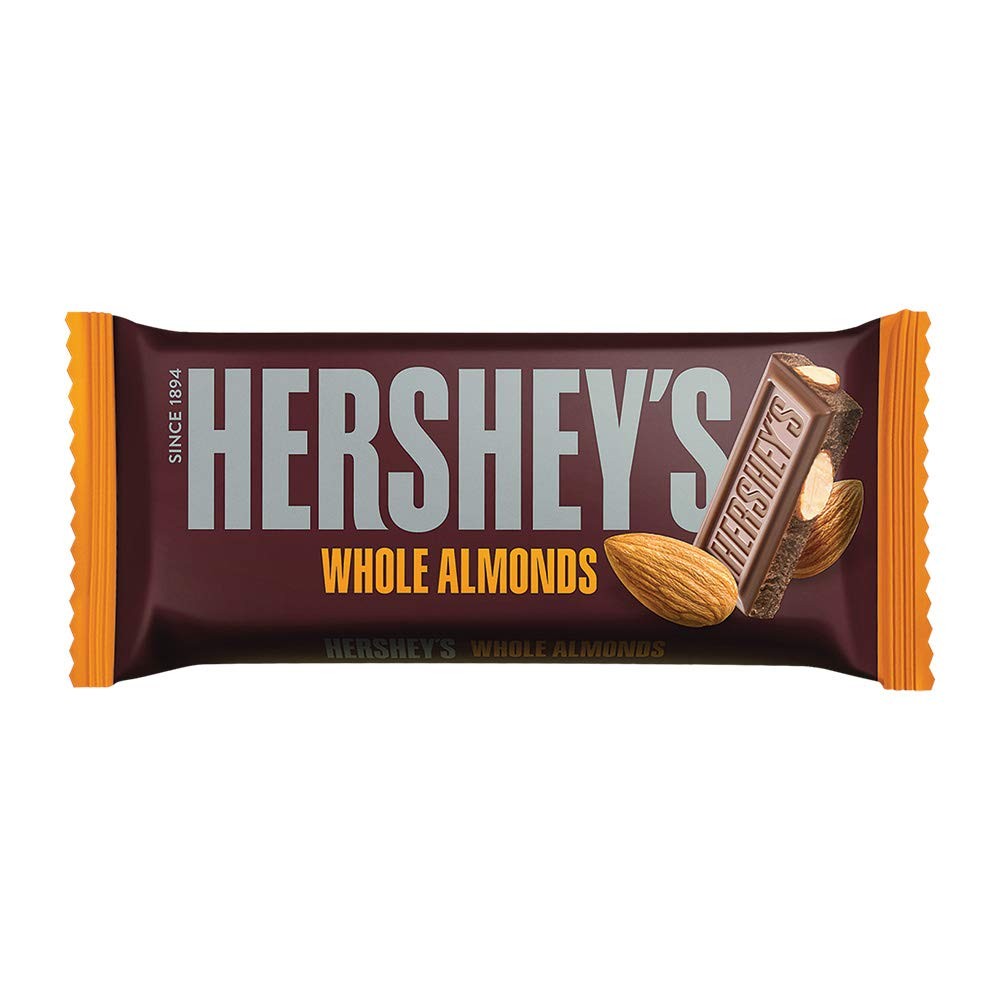 HERSHYS WHOLE ALMONDS 100G