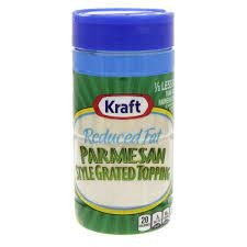 KRAFT REDUCED FAT PARMESAN STYLE GRATED TOPPING 225G